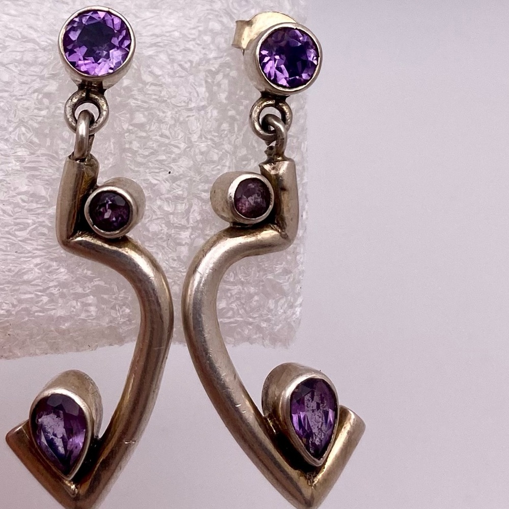 Sterling amethyst earrings
